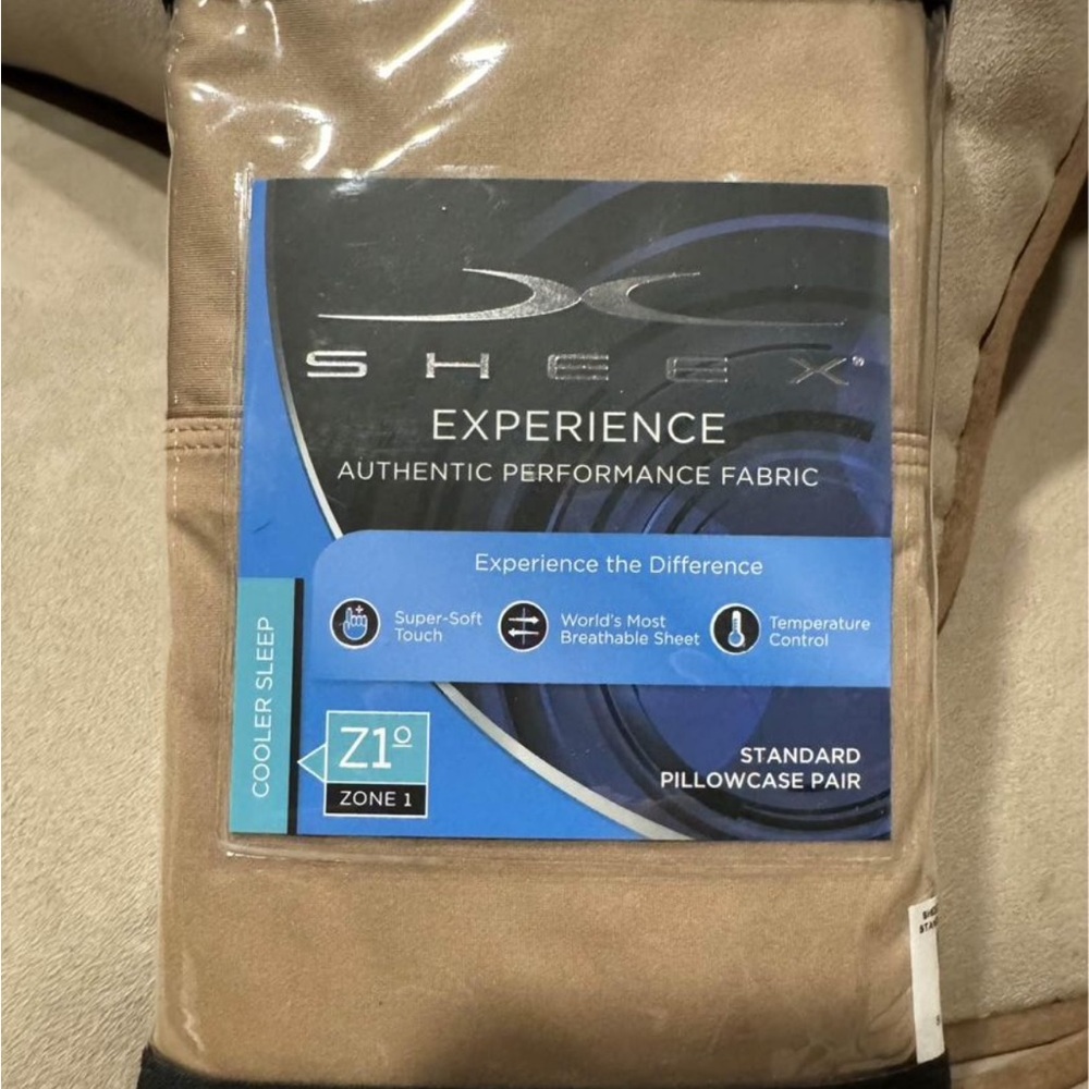 Sheex experience authentic performance fabric standard pillowcases in taupe